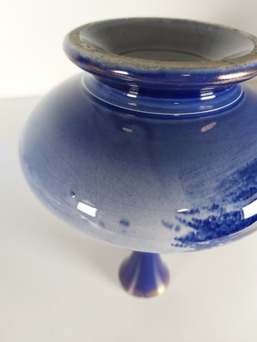 Antique Thomas Forester & Sons Flow Blue Vase - Picture 14 of 23