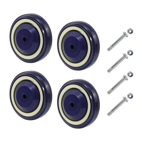 4" Casters Polyurethane Shopping Cart Wheels Replacement Set of 4 Wheels for ... - Picture 1 of 7
