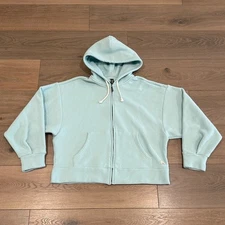 NWOT VUORI Spearmint Beach Fleece Full Zip-Up Lounge Relaxed Fit Hoodie Size M