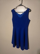 Shein Blue Sleeveless Mini Dress Womens Size Medium