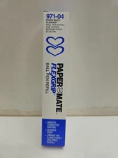 Paper Mate FlexGrip 971-04 Pen Refills One Dozen Medium Point Blue Ink Vtg NOS