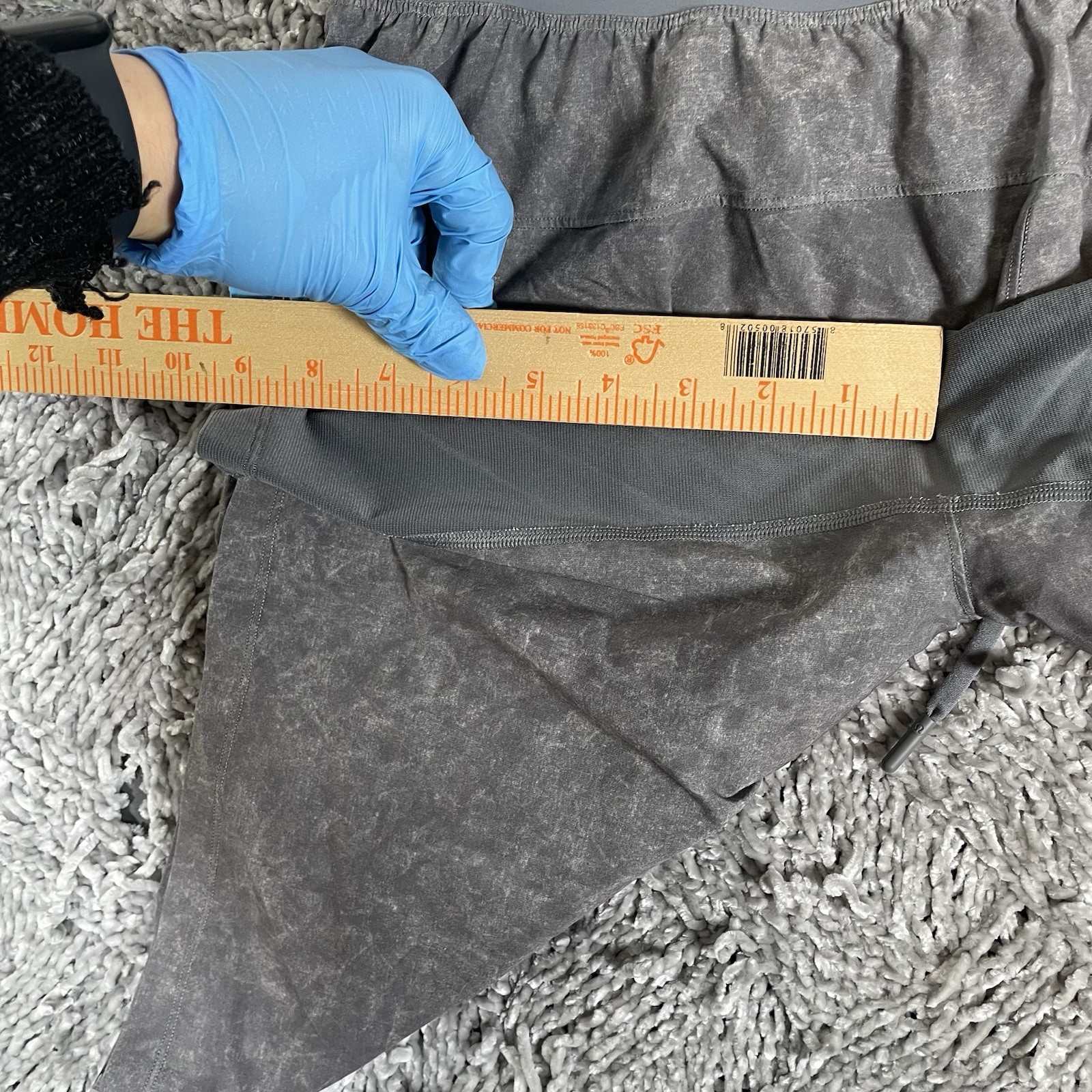 Lululemon T.H.E. Short Men's Large Gray Lined Stretch Activewear Gym Running