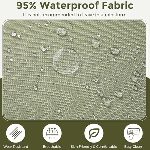 Indoor/Outdoor Chair Cushions 17"X16"X2" with 2 Count (Pack of 1) Light Green - Imagen 3 de 7