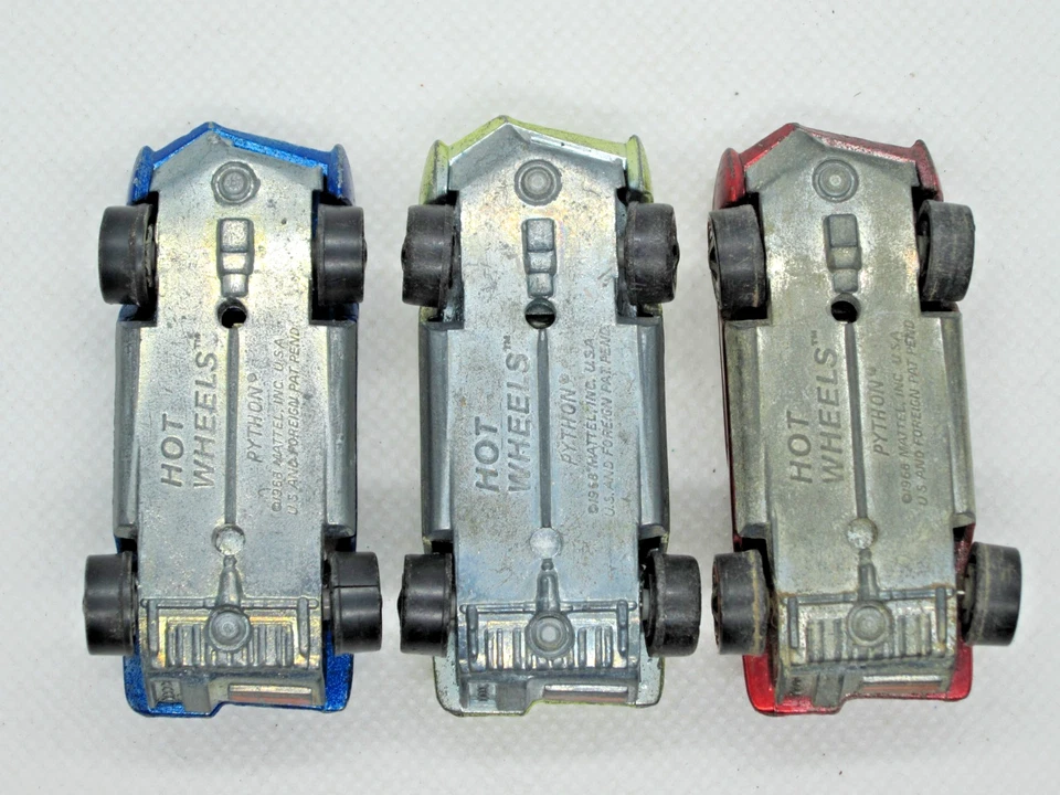 Redline Hot Wheels - Python Lot of 3 - US Antifreeze, Blue, Red - Image 4 of 4