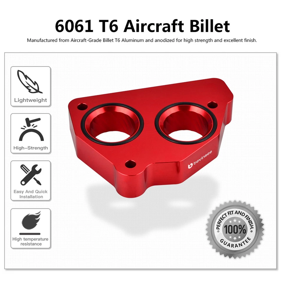 Anodized Throttle Body Spacer For Chevy For GMC 4.3L 5.0L 5.7L 1988-1995 — 第 3/4 张图片