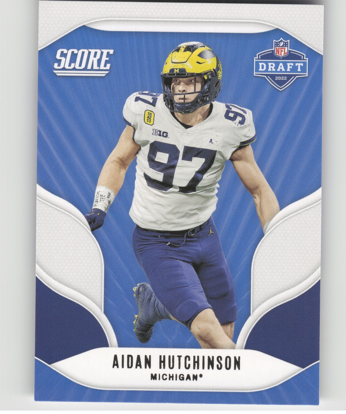 2022 Score Football Aidan Hutchinson #D6 NFL Draft RC