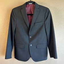 Joseph Abboud Boys Black 2-Button Suit Jacket Blazer Size 14 Formal Wedding