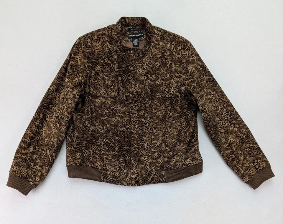 Chaqueta para mujer Norton McNaughton talla 14 estampado animal leopardo leopardo Foto 2 de 4