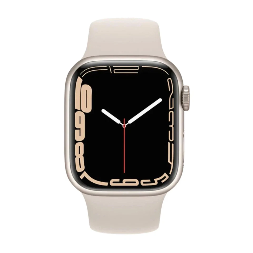 Apple Watch Series 7 41mm GPS+Cellular Stainless Steel StarLight, UK Model, GOOD - Image 3 of 4
