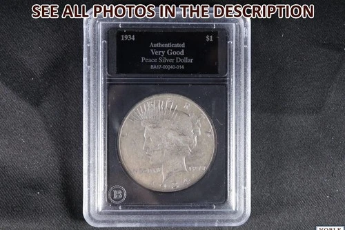 NobleSpirit (RS) 1934 S Peace Silver Dollar Fine