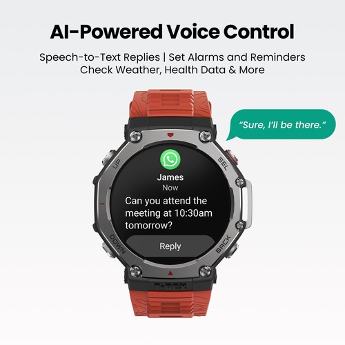 Amazfit T-Rex 3 Outdoor Smart Watch 48mm AMOLED Display, Offline Maps & - Photo 3 sur 7