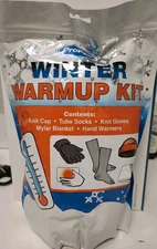 PROPAC WINTER WARMUP KIT CAP GLOVES BLANKET HAND WARMERS SOCKS