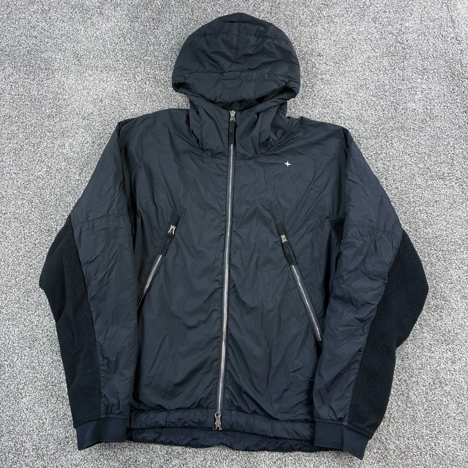 Stone Island Stellina Jacket Mens M Black Skin Touch Nylon-TC Polartec Alpha - product detail image 1