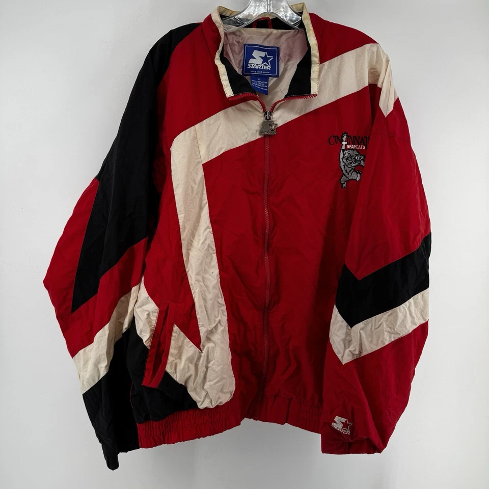Cincinnati UC Bearcats 90-х стартер ветровка STAR куртка XL красный NCAA винтажный - Изображение 2 из 4