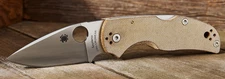 SPYDERCO NATIVE 5 FOLDING KNIFE CPM-CruWear TOOL STEEL BROWN MICARTA C41MPCW5