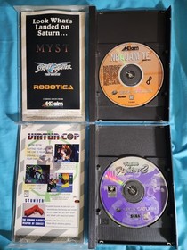 Sega Saturn Bundle NBA Jam T.E. Virtua Fighter 2 Myst Robotica CIB Free Shipping