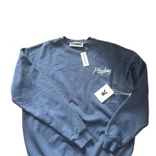 Pacsun Men's Playboy Navy Blue Crewneck Sweatshirt SZ L NWT