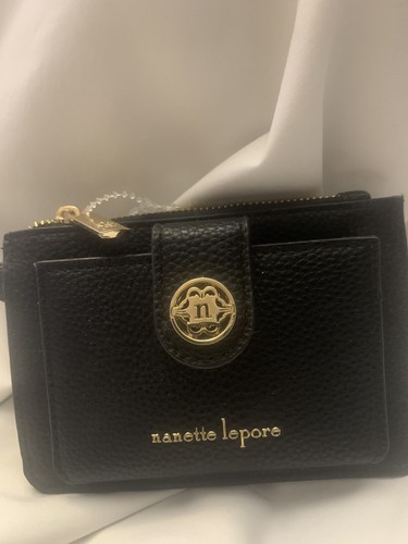 Nanette Lepore Vegan Leather “Kerri” Black Change and cardholder