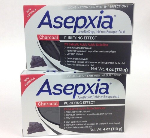 2 ASEPXIA CHARCOAL ACNE BAR SOAP ✅ 4Oz - Picture 2 of 3