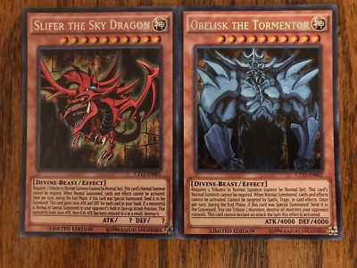 YUGIOH! EGYPTIAN GOD CARDS OBELISK AND SLIFER - Secret Rare - Limited  Edition NM | eBay