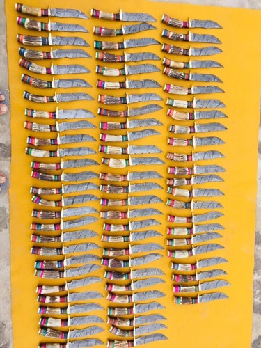 MASSANFERTIGUNG HANDGEFERTIGTE DAMASTSTAHL FESTE KLINGE STUFENMESSER. 8" lang (MENGE 100). - Bild 1 von 12