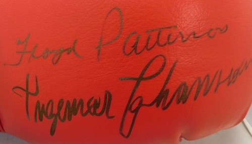 Ingemar Johansson & Floyd Patterson Signed Red Boxing Glove JSA Authenticated - Picture 2 of 7