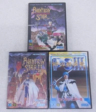 Phantasy Star 1 2 3 I II III with Map set Sega Mega Drive Japanese ver Tested