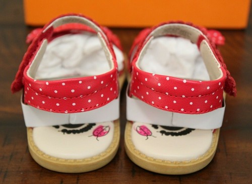 NEW Livie & Luca RED DOT SANDALS Toddler Girls 6 Leather Shoes - Picture 6 of 7