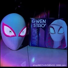 Spiderman Gwen Stacy Mask Touch Light Up Cosplay Costume Toy Gift Women Girls