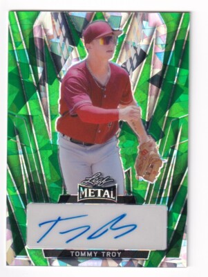 #ad 2024 Leaf Metal TOMMY TROY 🔥 Green Crystals Auto 5 $6.68
