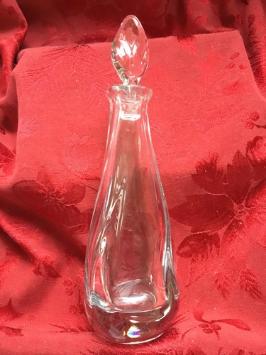 FLAWLESS Exquisite DAUM France Art Glass FLAME Style Stopper Crystal DECANTER - Picture 5 of 12