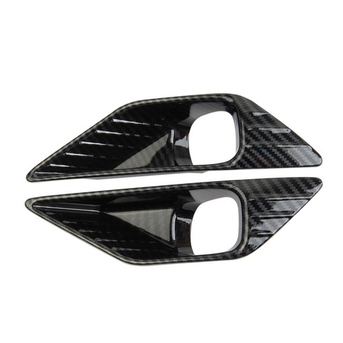 Carbon Fiber Style Front Fog Light Lamp Trim Cover for Mitsubishi Outlander - Picture 4 of 6