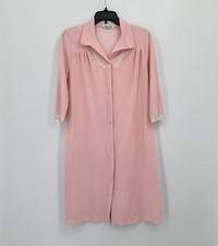 Vintage Vanity Fair Robe Snap Womens Small Pink Sleepwear Housecoat