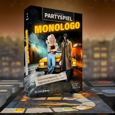 MONOLOGO Partyspiel für Erwachsene. Detektivcasting für  Improvisations-Talente - Bild 1 von 4