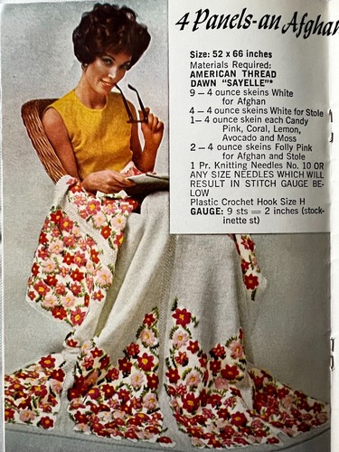 2 Crochet Pattern Books CC 142 Decorator Knitted & Crocheted Afghans STAR 222 - Picture 6 of 11