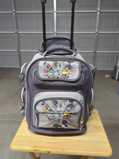 Disney Mickey Mouse Rolling Carry-On Luggage Backpack with Extendable Handle