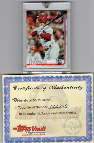 2019 TOPPS UPDATE LANE THOMAS RC BLANK BACK 1/1 TOPPS VAULT CARDINALS - 第 1/2 張圖片