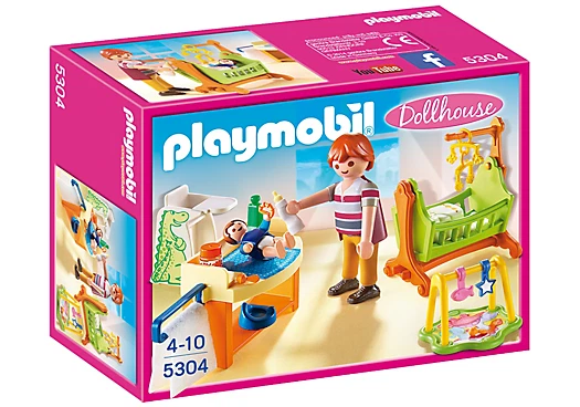 New Playmobil Dollhouse Baby Room Crib Changing Table Play Set 5304