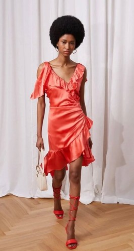 New Cinq a Sept Petunya Silk Cocktail Coral DressNWT $545 - Picture 10 of 11