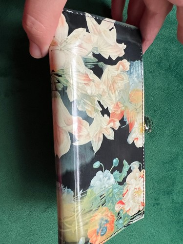 NIB Ted Baker London Black Floral Wallet Clutch Opulent Bloom Pattern - Picture 5 of 13