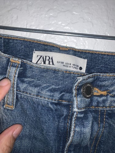 ZARA Women's Slim Fit Mid Rise Full Length Denim Jeans Size 6 NEW NWT - Picture 7 of 9