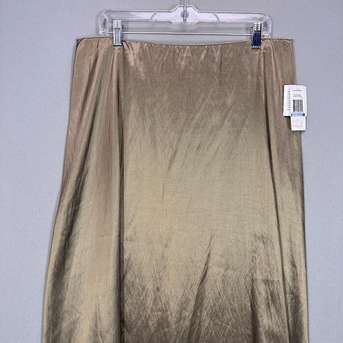 Alex Evenings Size XL VTG 2000s 90s Y2K Long Maxi Skirt Iridescent champagne - Picture 8 of 18
