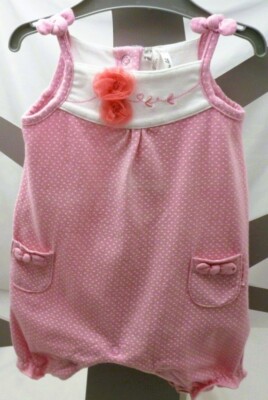 Orchestra Combishort mit Riemchen rosa gepunktet weiß Blume Tüll Baby 3 Monate