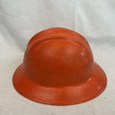 Vintage E.D. Bullard Hard Boiled Orange Full Brim Hard Hat Hardhat