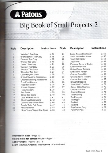 PATONS BOOK OF SMALL PROJECTS 2 - OVER 70 OPTIONS KNITTING PATTERNS 8PLY YARN - Picture 3 of 3