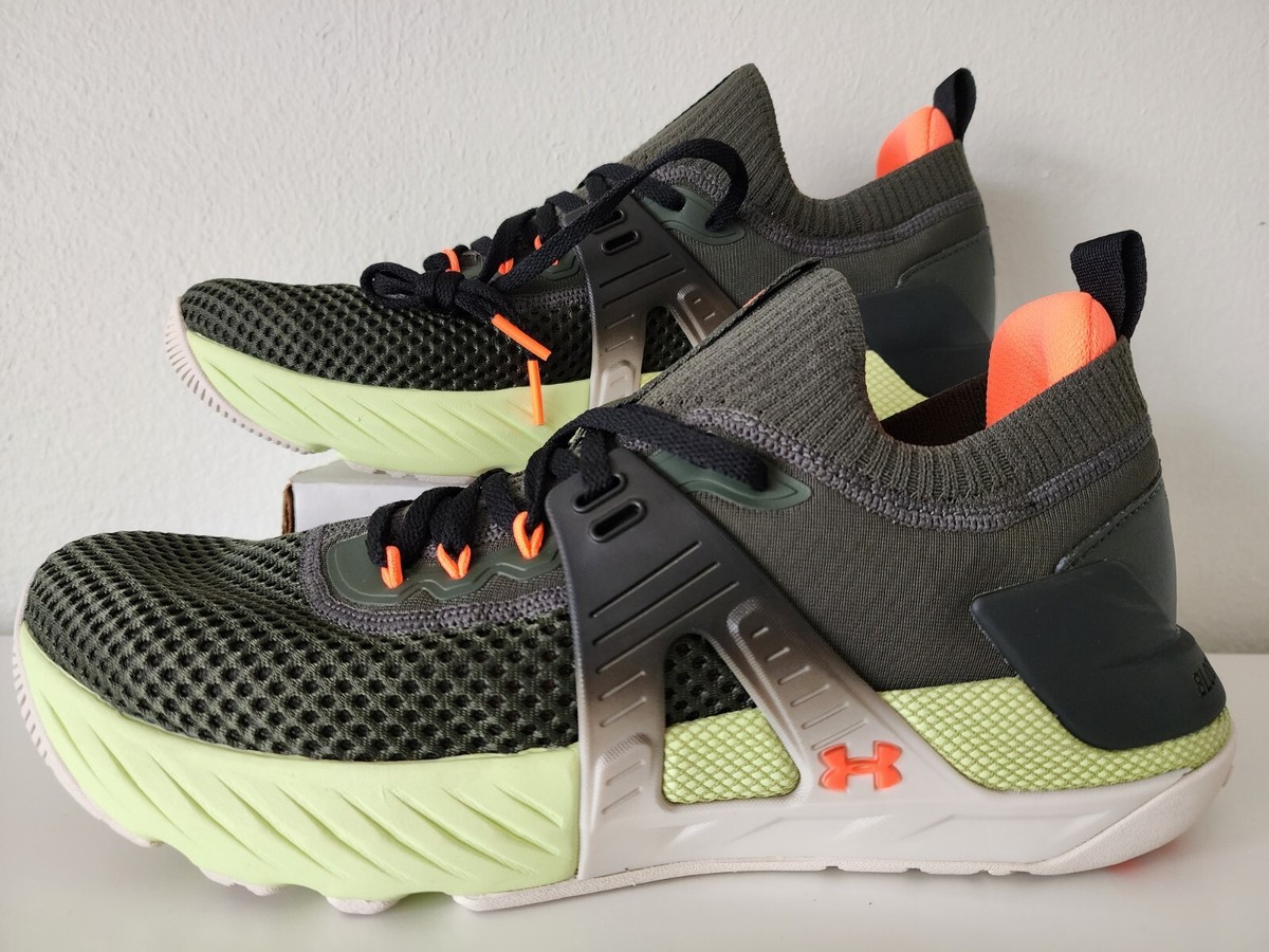 水4 NEW Under Armour x Project Rock 4 Mana Green Training Shoes