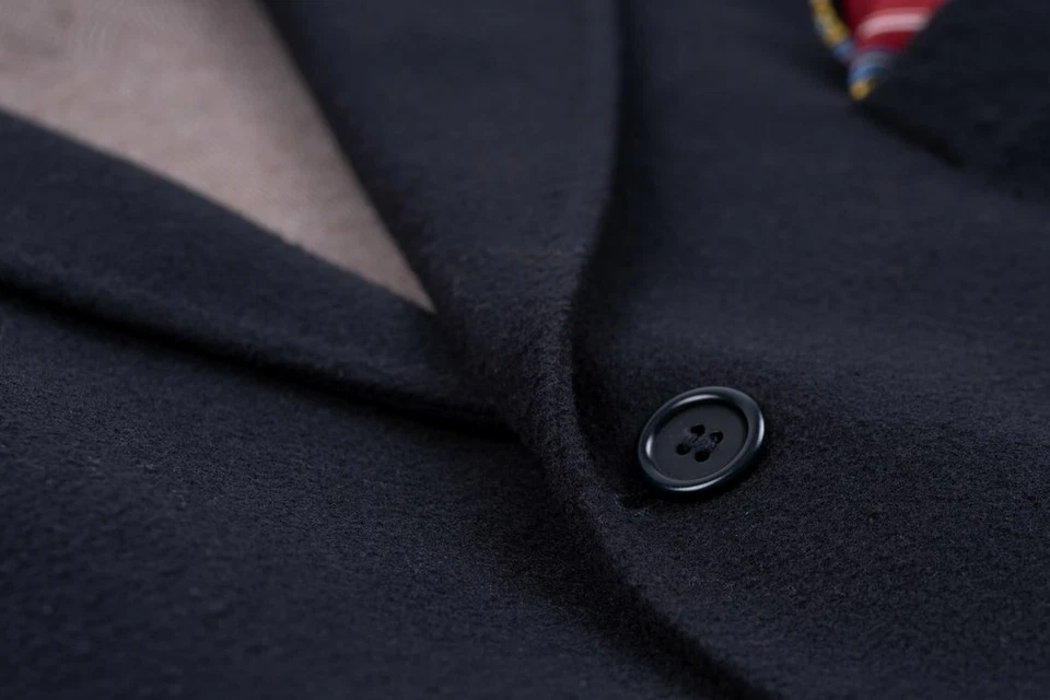 Gant Navy Blue Melton Wool Cashmere Blazer, US 46R, EU 56 - Image 3 of 4