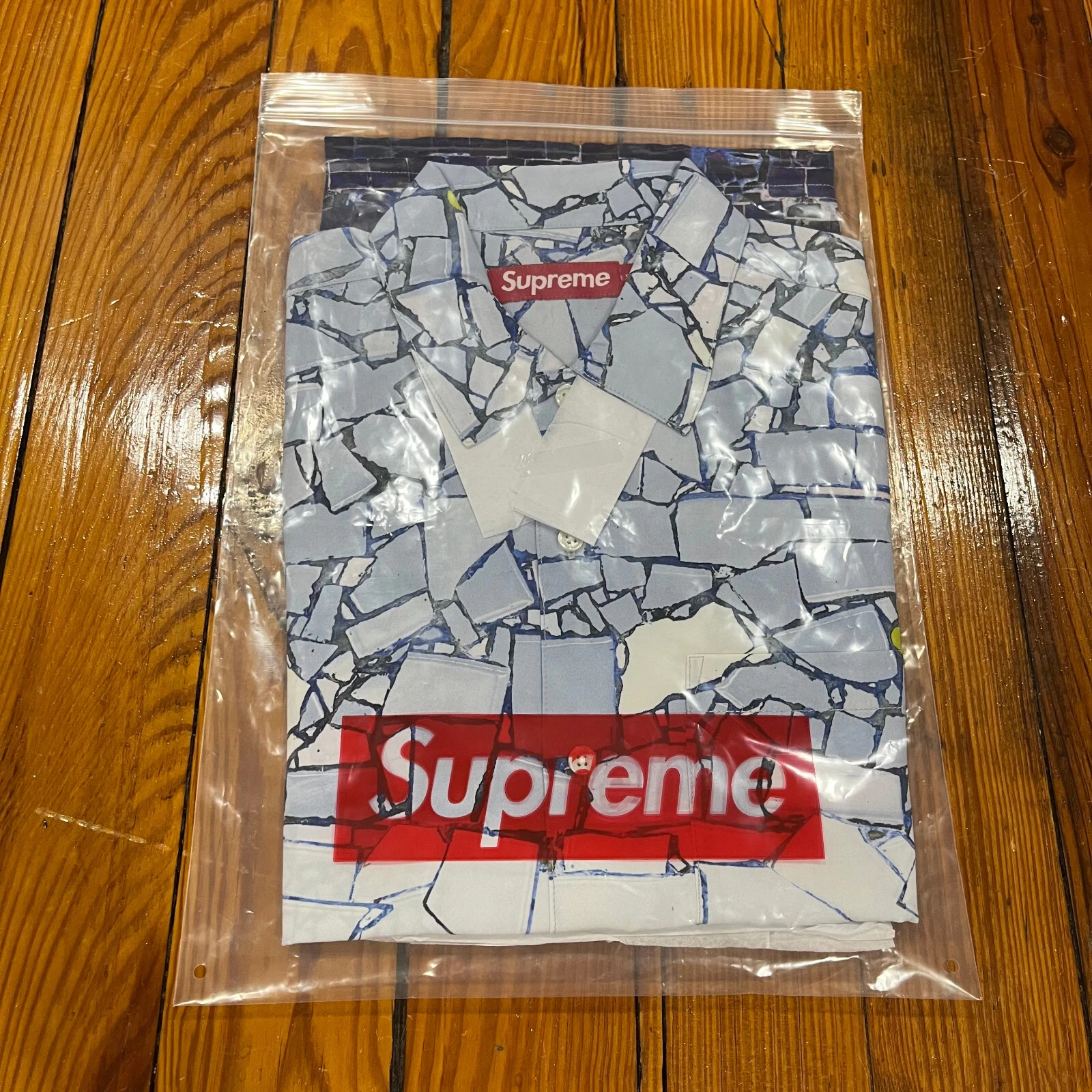 Chemise Supreme Mosaic S/S rayonne multicolore homme taille S NEUVE