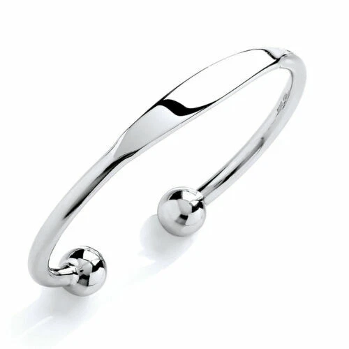 Pulseras de joyería brazalete de plata de ley plata