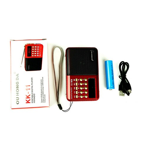 Digital Radio Tragbares FM Radio MP3 Lautsprecher Player mit Batterie USB Kabel - Bild 16 von 17